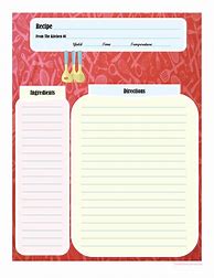 Image result for Free Downloadable Recipe Templates to Fill in with Photos