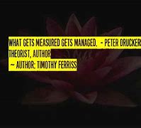 Image result for Peter Drucker Quotes What Gets Measured