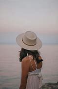 Image result for Woman Wearing Beach Hat