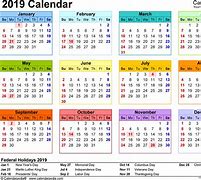 Image result for Full Year Calendar 2019