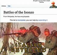 Image result for Isonzo Meme