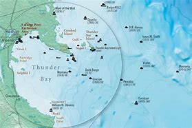 Image result for Thunder Bay Shipwreck Map