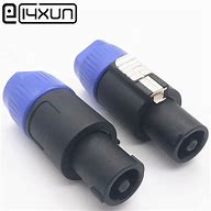 Image result for Male Blue Plastic Speaker Wire Connectors