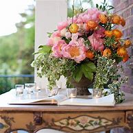 Image result for Pink and Orange Flower Arrangements