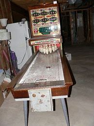 Image result for Vintage Shuffleboard Bowling Machine