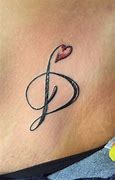 Image result for Heart Beat with Letter D Tattoo