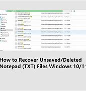 Image result for Recover Unsaved Notepad File