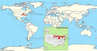 Image result for World Map Pin On Chicago
