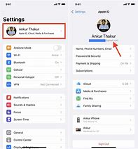 Image result for iPhone Settings Apple ID
