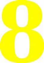 Image result for Number 8 PNG Black and Yellow