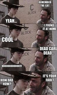 Image result for Walking Dead Where's Carl Meme
