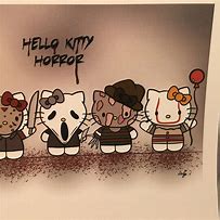 Image result for Hello Kitty Creepy Drawings