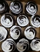 Image result for Cup Cakes Black and White