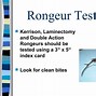 Image result for Ronguer Testing Cards