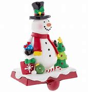 Image result for Snowman Stocking Holders for Mantle