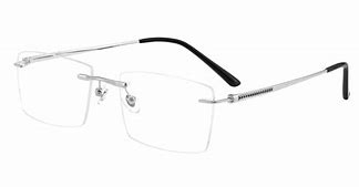 Image result for Square Rimless Glasses