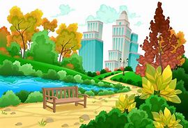 Image result for Cartoon City Park Background