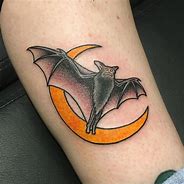 Image result for Moon with Bats Tattoo