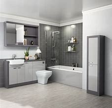 Image result for Straight Bathroom Suites with Shower