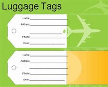 Image result for Luggage Tag Label