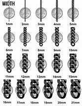 Image result for Detachable Chain Size Chart