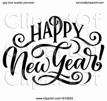 Image result for New Year Clip Art Black and White