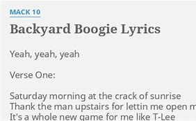 Image result for Backyard Boogie T-shirt Design