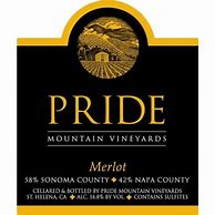 Image result for Pride Mountain Merlot Vintner Select