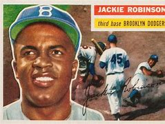 Image result for Jackie Robinson Baseball Card Most Famous