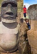Image result for Easter Island Heads Dug Up