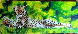 Image result for Cheetah Oil Painting