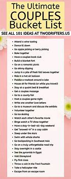 Image result for Relationship Bucket List Ideas