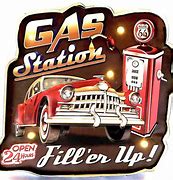 Image result for Metal Gas Station Signs
