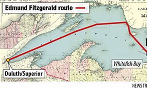 Image result for Edmund Fitzgerald Route Map
