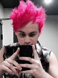 Image result for Michael Clifford Pink Hair