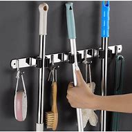 Image result for Mop and Broom Holders Wall Mounted