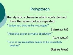 Image result for Polyptoton