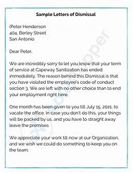 Image result for Dismissal Letter Template