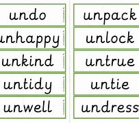 Image result for Words Starting with Prefix Un