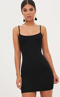 Image result for Spaghetti Strap Black Dress On Hanger