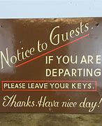 Image result for Hotel Leave the Key When Leaving