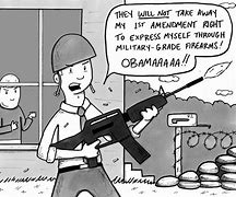 Image result for Political Cartoon About Second Amendment