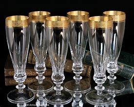 Image result for Mirror Rim Champagne Glasses Crystal