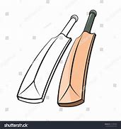 Image result for Cricket Bat Black and White Drawing