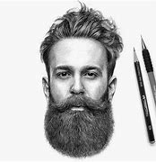 Image result for Guy with Beard Drawing