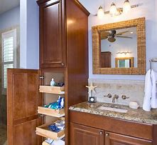 Image result for Tall Wooden Bathroom Cabinets