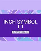 Image result for Inch Sign Symbol