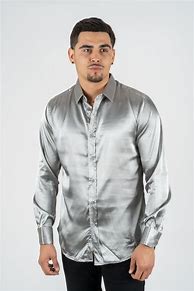Image result for Men's Silver Dress Shirt