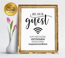 Image result for Guest Wi-Fi Sign Home