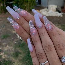 Image result for Pink Nails with Acrylic